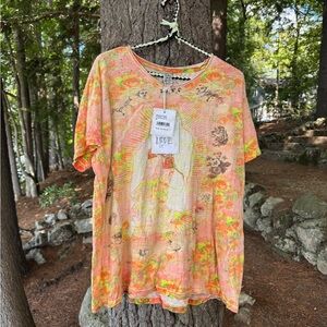 Magnolia Pearl All Over Roses Guadalupe Tee NWT